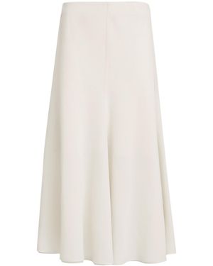 Brunello Cucinelli Cotton Organza Midi Skirt - White