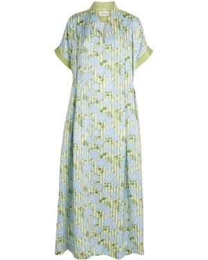 VERANDAH Hydrangea Maxi Dress - Green
