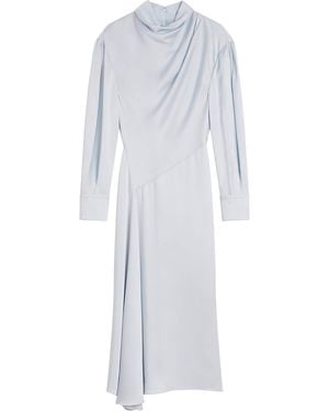 Givenchy Satin Crepe Draped Midi Dress - White