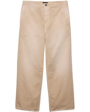 Prada Cotton Gabardine Trousers - Natural