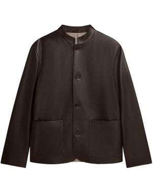 dunhill Leather Driving Jacket - Brown