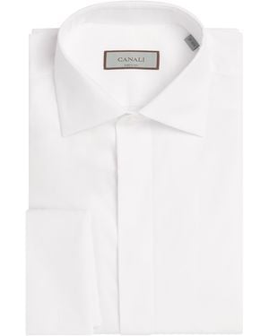 Canali Cotton Ceremony Dress Shirt - White