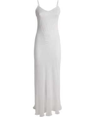 Loretta Caponi Silk Sheer Iolanda Nightdress - White