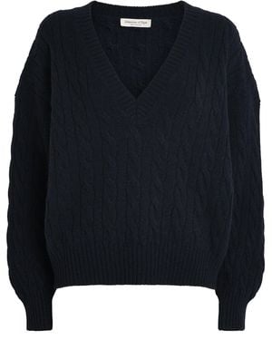 Johnstons of Elgin Cashmere Cable-Knit Kylesku Jumper - Blue