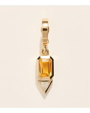 Azlee Diamond And Citrine November Charm - Natural