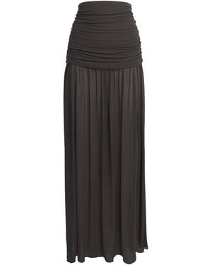 Moré Noir Crepe Nova Maxi Skirt - Black