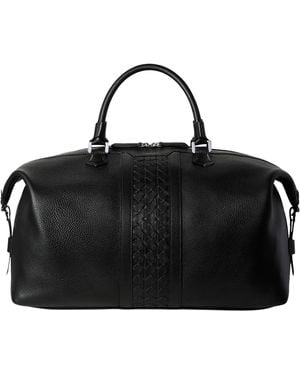 Serapian Cachimere Leather Holdall - Black
