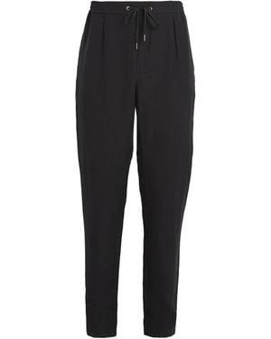 Ralph Lauren Ralph Lauren Label Silk-Linen Trousers - Black