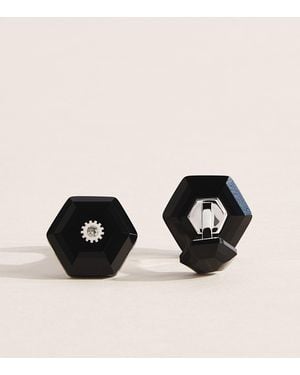 Tateossian Onyx And Sapphire Hexagonal Cufflinks - Black