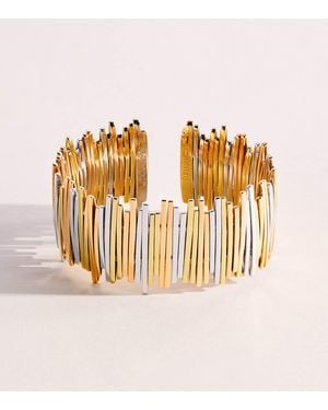 Suzanne Kalan Mixed Classic Golden Jagged Wide Cuff - Natural