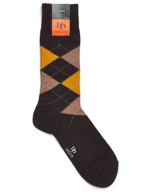 Doré Doré Argyle Socks - Black