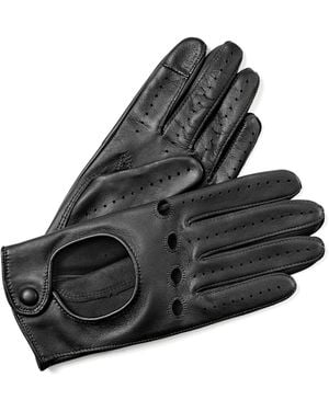 Aspinal of London Nappa Leather Driving Gloves - Black