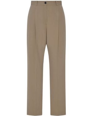 The Row Gianni Wool Trousers - Natural