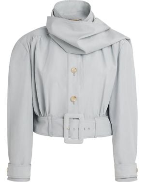 Chloé Scarf-Effect Jacket - Gray