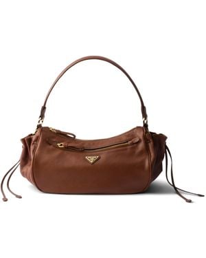 Prada Small Leather Desiree Shoulder Bag - Brown