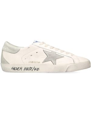 Golden Goose Leather Super-Star Trainers - Natural