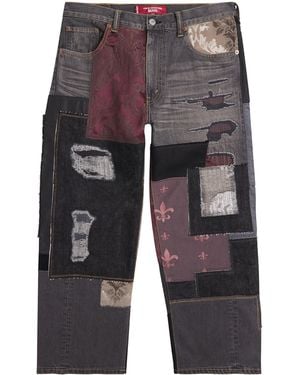 Junya Watanabe X Levi's Patchwork Wide-Leg Jeans - Gray