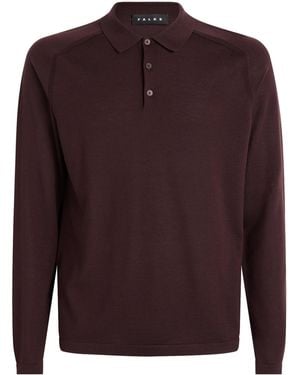 FALKE Ultrafine Merino Wool Polo Shirt - Brown