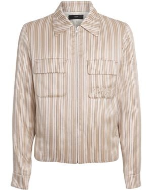 Amiri Stripe Logo Jacket - Natural