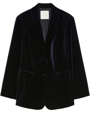 Marina Rinaldi Velvet Blazer - Black