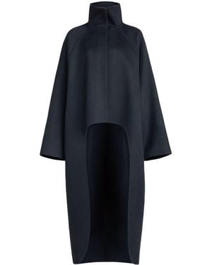 Alaïa Cashmere Open-Split Coat - Blue
