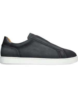 Magnanni Leather Laceless Trainers - Blue