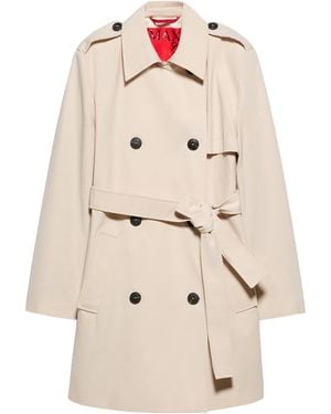 MAX&Co. Oversized Waterproof Trench Coat - Natural
