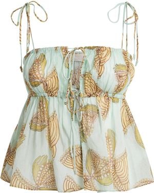 Ulla Johnson Cotton Tallulah Cami Top - Metallic
