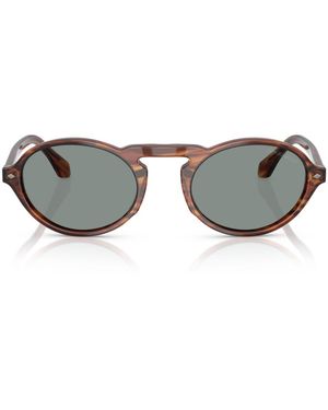 Giorgio Armani Tortoiseshell Oval Sunglasses - Grey