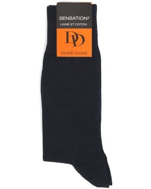 Doré Doré Merino-Cotton Blend Socks - Blue