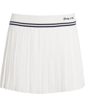 Sporty & Rich Pleated Abigail Mini Skirt - White