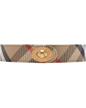 Burberry Check Costwolds Belt - Natural