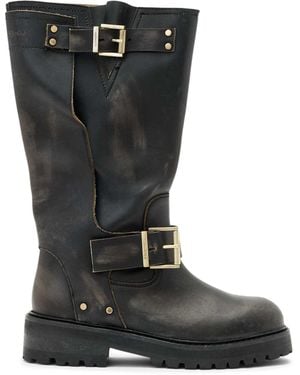 AllSaints Leather Tay Boots - Black