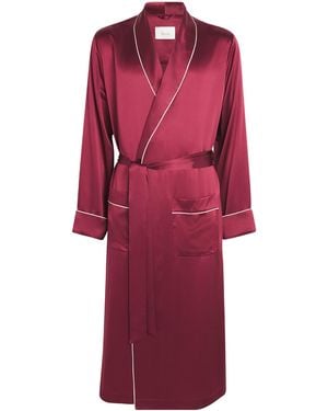 Harrods Silk Night Robe - Red