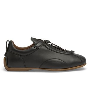 dunhill Leather Davies Automotive Sneakers - Black