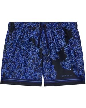 Givenchy Pompom Print Swim Shorts - Blue
