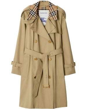 Burberry Mid-Length Castleford Trench Coat - Natural