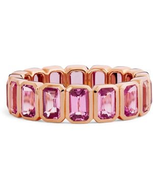 Anita Ko And Sapphire Bezel Ring - Red