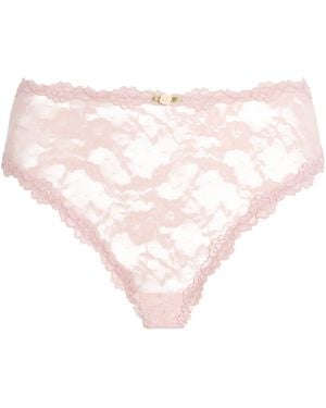 Skims Stretch-Lace Briefs - Pink