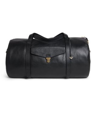 Emporio Armani Grained Leather Holdall - Black