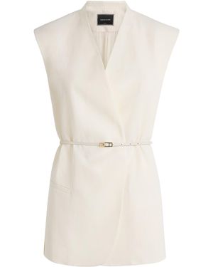Fabiana Filippi Crepe Sleeveless Blouse - White