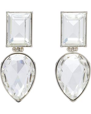 McQueen Embellished Drop Earrings - Metallic