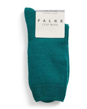 FALKE Mid-Calf Cozy Wool Socks - Green