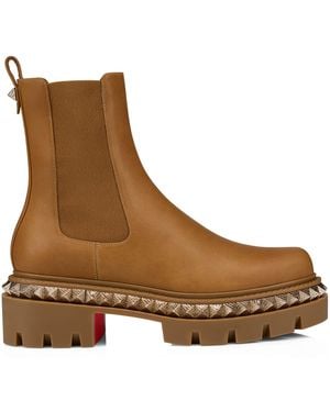 Christian Louboutin St Emilia Pyraclou Leather Chelsea Boots - Brown