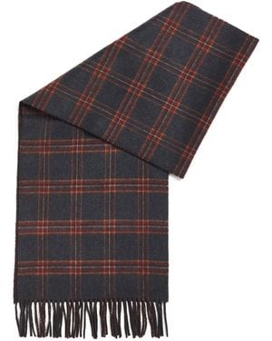 Johnstons of Elgin Cashmere Reversible Check Scarf - Multicolour