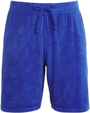 Vilebrequin Cotton-Blend Terry Bolide Bermuda Shorts - Blue