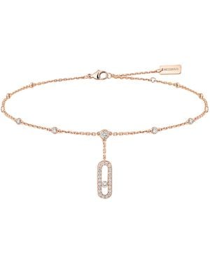 Messika Move Uno And Diamond Pavé Ankle Bracelet - White