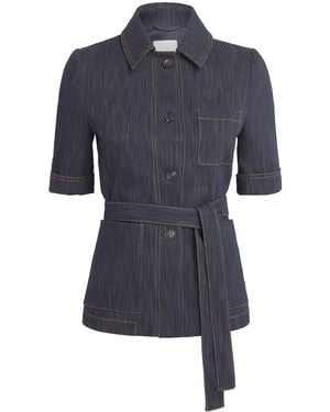 Eleventy Tie-Waist Blouse - Blue