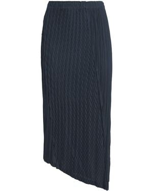 Issey Miyake Unfurling Pleats Asymmetric Midi Skirt - Blue