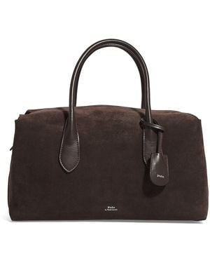 Polo Ralph Lauren Suede Bellport Satchel Bag - Brown